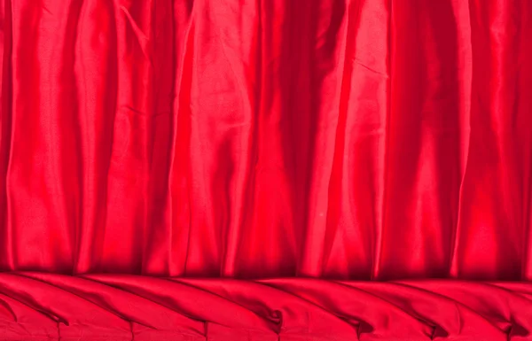 Red fabric silk texture for background — Stock Photo, Image