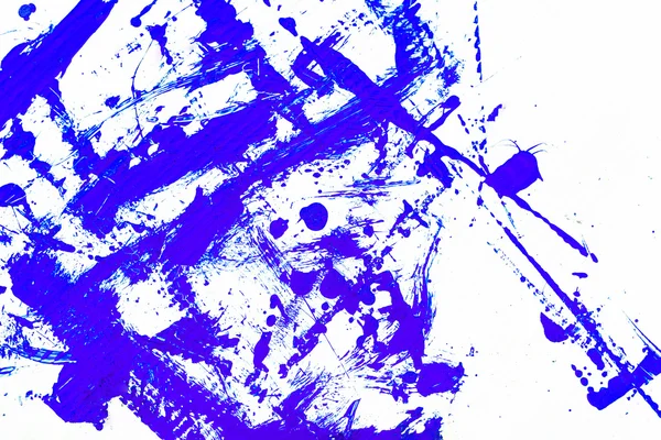 Pintura azul abstracta, aislada sobre fondo blanco —  Fotos de Stock