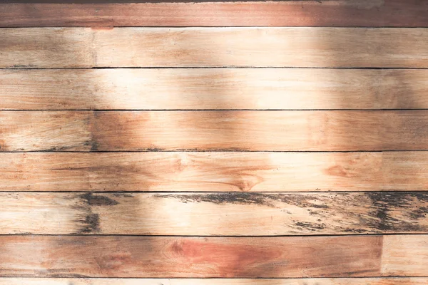 Natural light on wood plank wall texture background — Stock Photo, Image