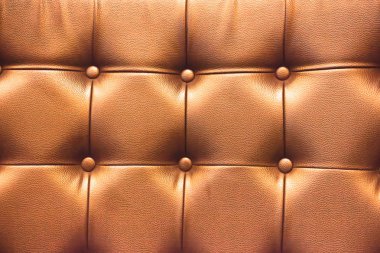 Closeup texture of vintage brown leather sofa for background clipart