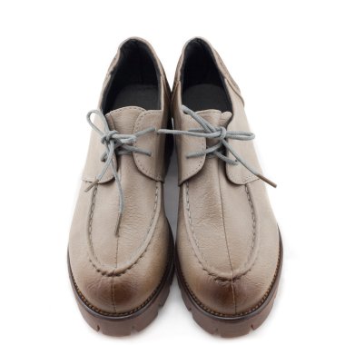 Bayan deri ayakkabı ayakkabı bağı degrade bown üzerinde beyaz backgrou ile