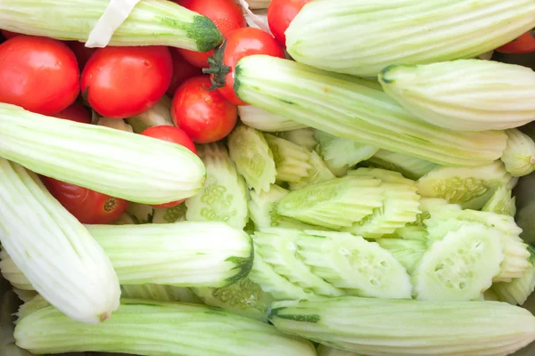 Fresh Cucumbers and Tomatoes full frame vegetables picture