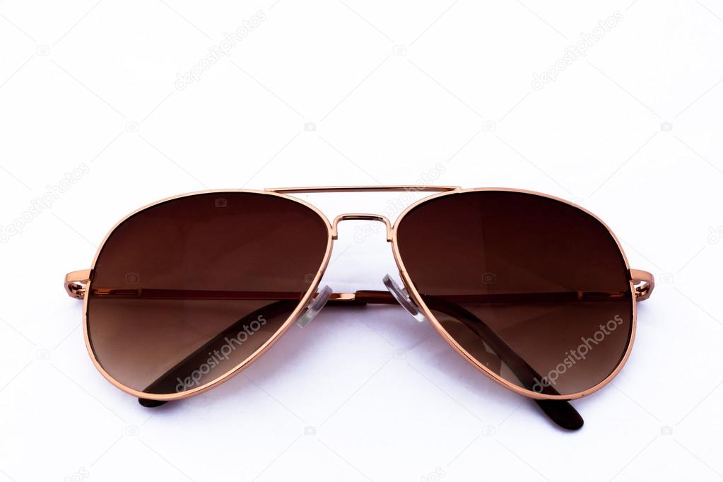 Object elegant sunglasses isolated on the white