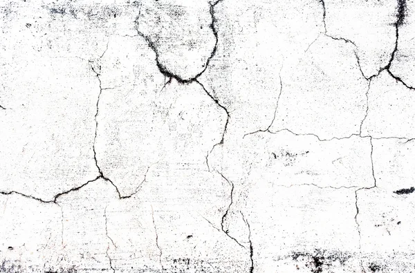 Cracked concrete old while wall background — Stock Photo, Image