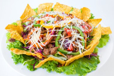 Ekmeği birlikte tacos Meksika yemeği vurdu