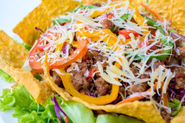 Ekmeği birlikte tacos Meksika yemeği vurdu