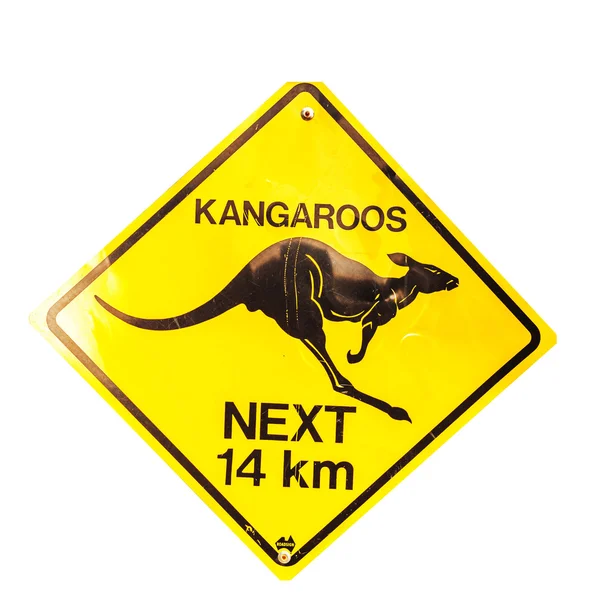 Kangaroos sign with clipping path — Stock Photo, Image