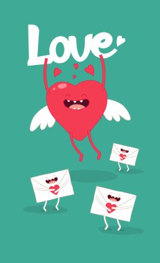 Mutlu Sevgililer günü kartı.