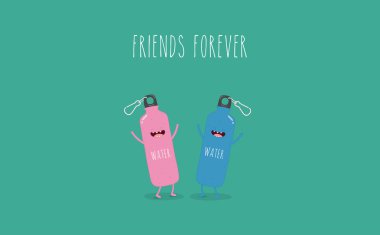 Komik spor şişe su için