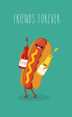 Hot dog, hardal ve ketçap