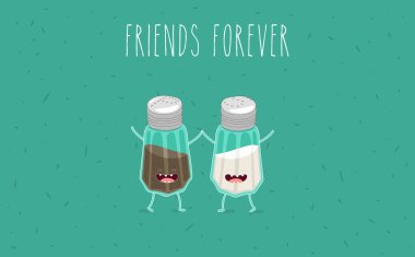 Tuz ve biber illüstrasyon.