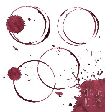 Red wine stains on  background. clipart