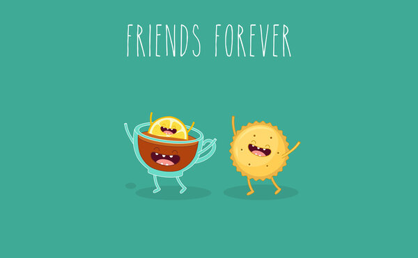 Чай с лимоном и печеньем
.