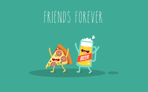 Pizza ve bira bardağı.