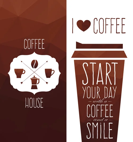 Ξεκινήσετε την ημέρα whis καφέ — Διανυσματικό Αρχείο