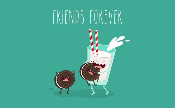 стакан молока и печенья.