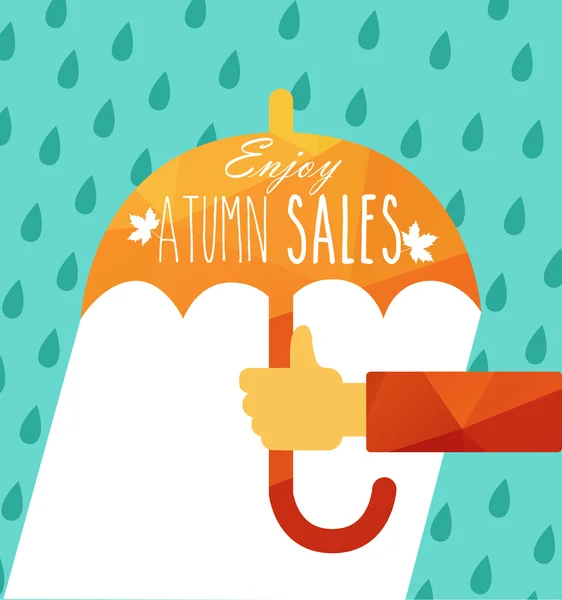 Illustration enjoy Autumn sale — Stock Vector