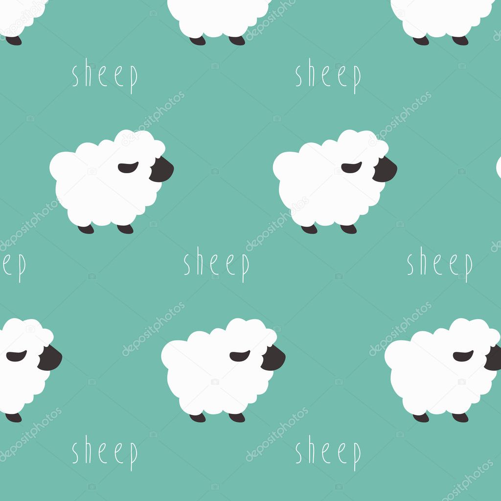 illustration sheep pattern