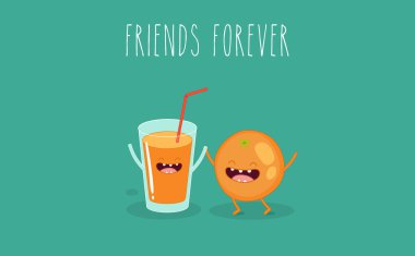 Komik bardak portakal suyu.