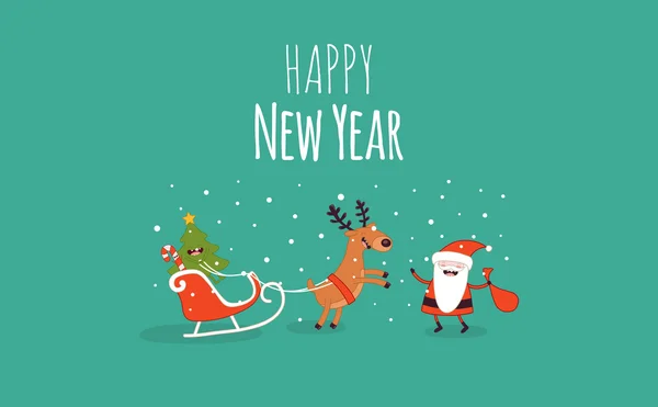 Feliz ano novo cartão —  Vetores de Stock