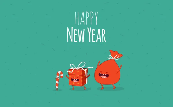 Happy New Year card — Stock Vector