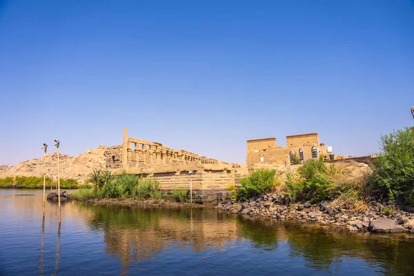 Aşk Tanrıçası Isis Adanmış Bir Tapınak Olan Nil Nehri Nden — Stok fotoğraf
