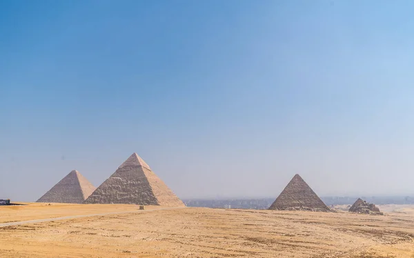 Die Pyramiden Von Gizeh Das Älteste Grabdenkmal Der Welt Der — Stockfoto