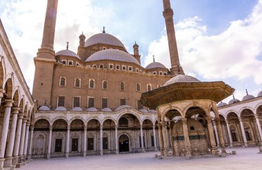 Mısır 'ın başkenti Kahire' deki Alabaster Camii 'nin detayları. Afrika