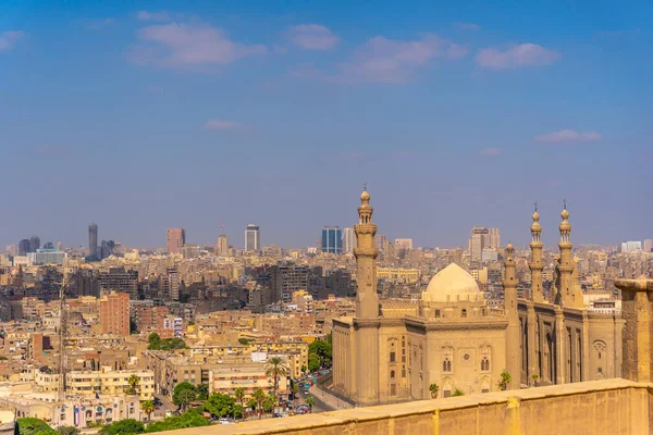 Uitzicht Skyline Van Stad Cairo Vanaf Alabaster Moskee Hoofdstad Van — Stockfoto