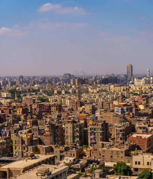 Vista Horizonte Cidade Cairo Partir Mesquita Alabaster Capital Egito África — Fotografia de Stock