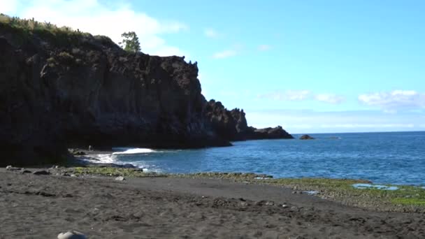 Charco Verde Strand Auf Der Insel Palma Sommer Kanarische Inseln — Stockvideo