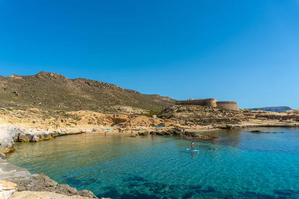 Playazo Rodalquilar Cabo Gata Piękny Letni Dzień Almeria Morze Śródziemne — Zdjęcie stockowe