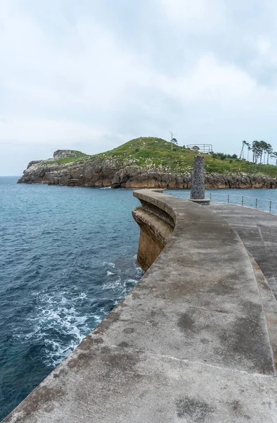 Isla San Nicolas Porto Marítimo Município Lekeitio Baía Biscaia Mar — Fotografia de Stock