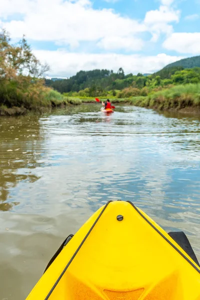 Itinéraire Kayak Canoë Dans Les Marais Parc Naturel Urdaibai Pays — Photo