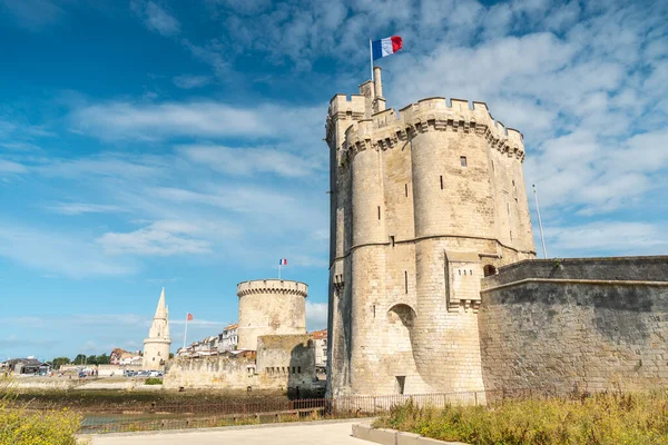 Hermosa Fortaleza Torre San Nicolás Rochelle Verano Ciudad Costera Suroeste — Foto de Stock