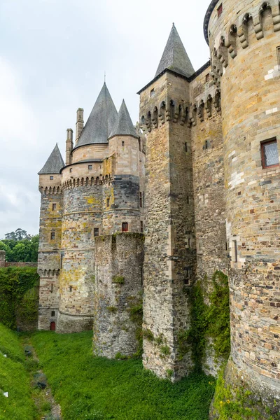 Murallas Del Castillo Medieval Vitre Ille Vilaine Departamento Bretaña Francia — Foto de Stock