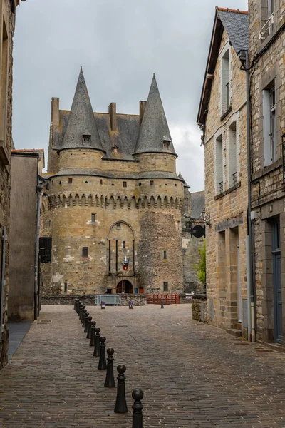 Castillo Medieval Vitre Ille Vilaine Departamento Bretaña Francia — Foto de Stock