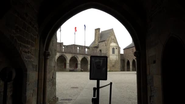 Средневековый Замок Витре Иль Вилен Бретань Франция — стоковое видео