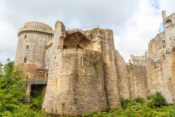 Castello Dell Hunaudaye Una Fortezza Medievale Bei Bastioni Bretagna Francese — Foto Stock