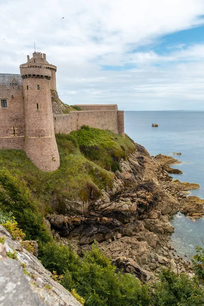 Muralhas Castelo Fort Latte Beira Mar Cabo Frehel Perto Saint — Fotografia de Stock