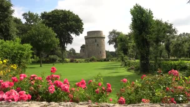 Chateau Hunaudaye Una Fortaleza Medieval Bretaña Francesa — Vídeos de Stock