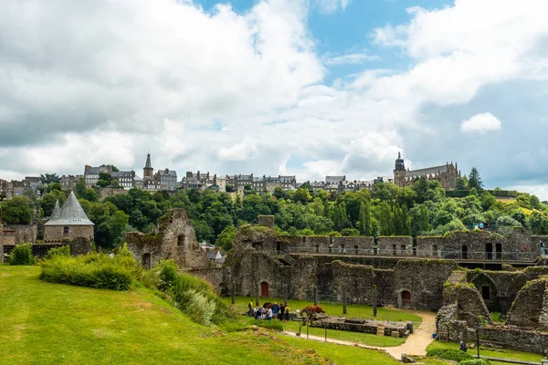 Fougeres Francouzská Brittany Francie Červenec 2021 Interiér Hradu Fougeres Města — Stock fotografie