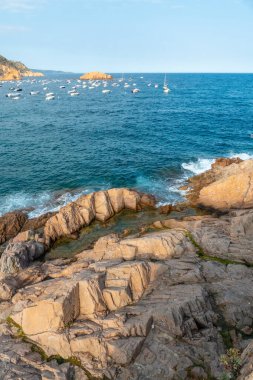 Costa de Tossa de Mar yazın, Girona Akdeniz 'de Katalonya' nın Costa Brava 'sı üzerine