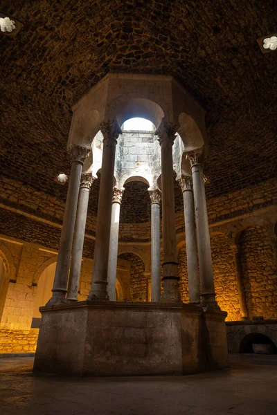 Girona Ciudad Medieval Banys Árabes Baños Árabes Desde Interior Sin — Foto de Stock