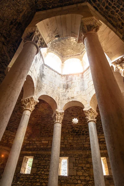 Girona Ciudad Medieval Banys Árabes Baños Árabes Desde Interior Sin — Foto de Stock