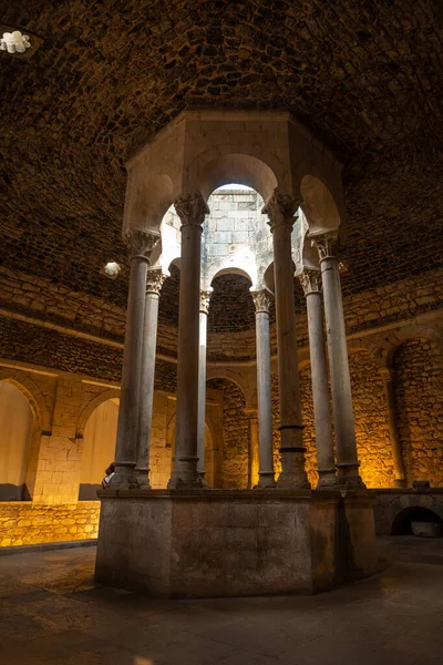 Girona Città Medievale Banys Arabi Bagni Arabi Dall Interno Senza — Foto Stock