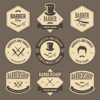 Vintage berber etiketleri