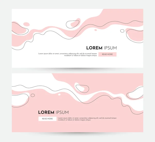 Abstract Background Wave Line Web Banner Header Minimal Design — Stock Vector