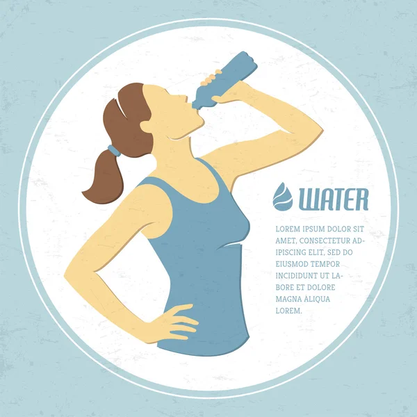 Agua potable 1 — Vector de stock