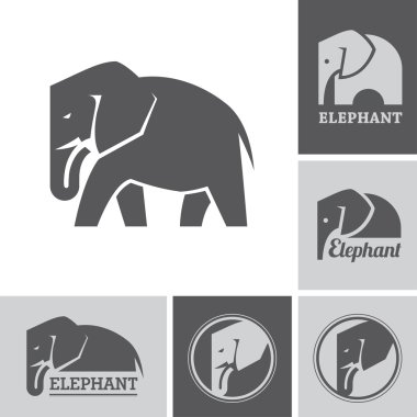 Elephant icons and symbols